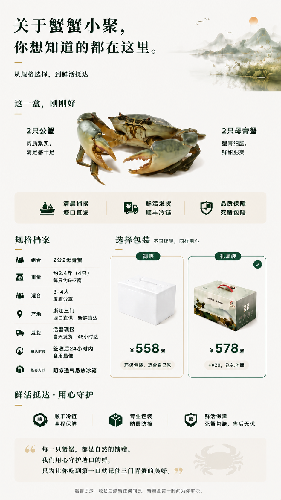 蟹蟹小聚 - 规格详情